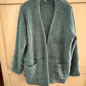 Barefoot Dreams Cozy Chic Cardigan with Fray details